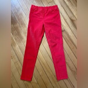 Mini Boden Red Fine Wale Corduroy Leggings